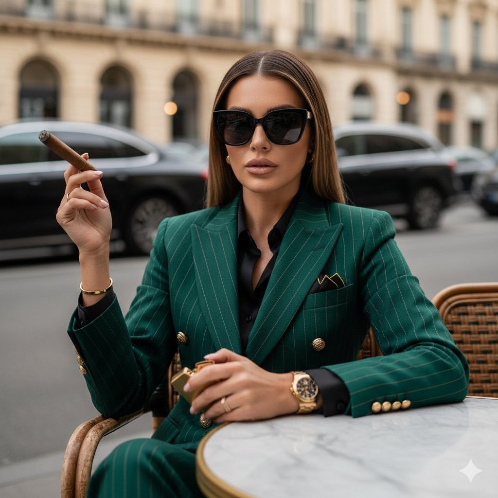 Luxury Editorial Street Photography Prompt AI image template preview