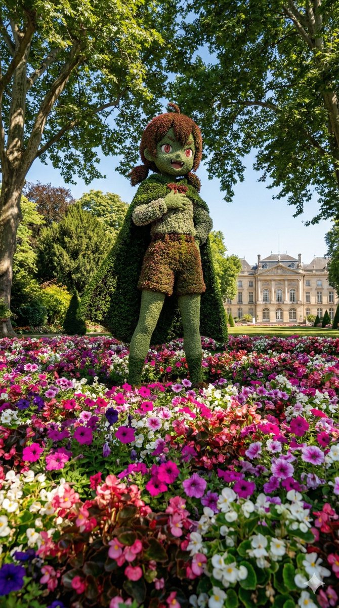 Character Topiary Tree Prompt for Nano Banana Pro AI image template preview