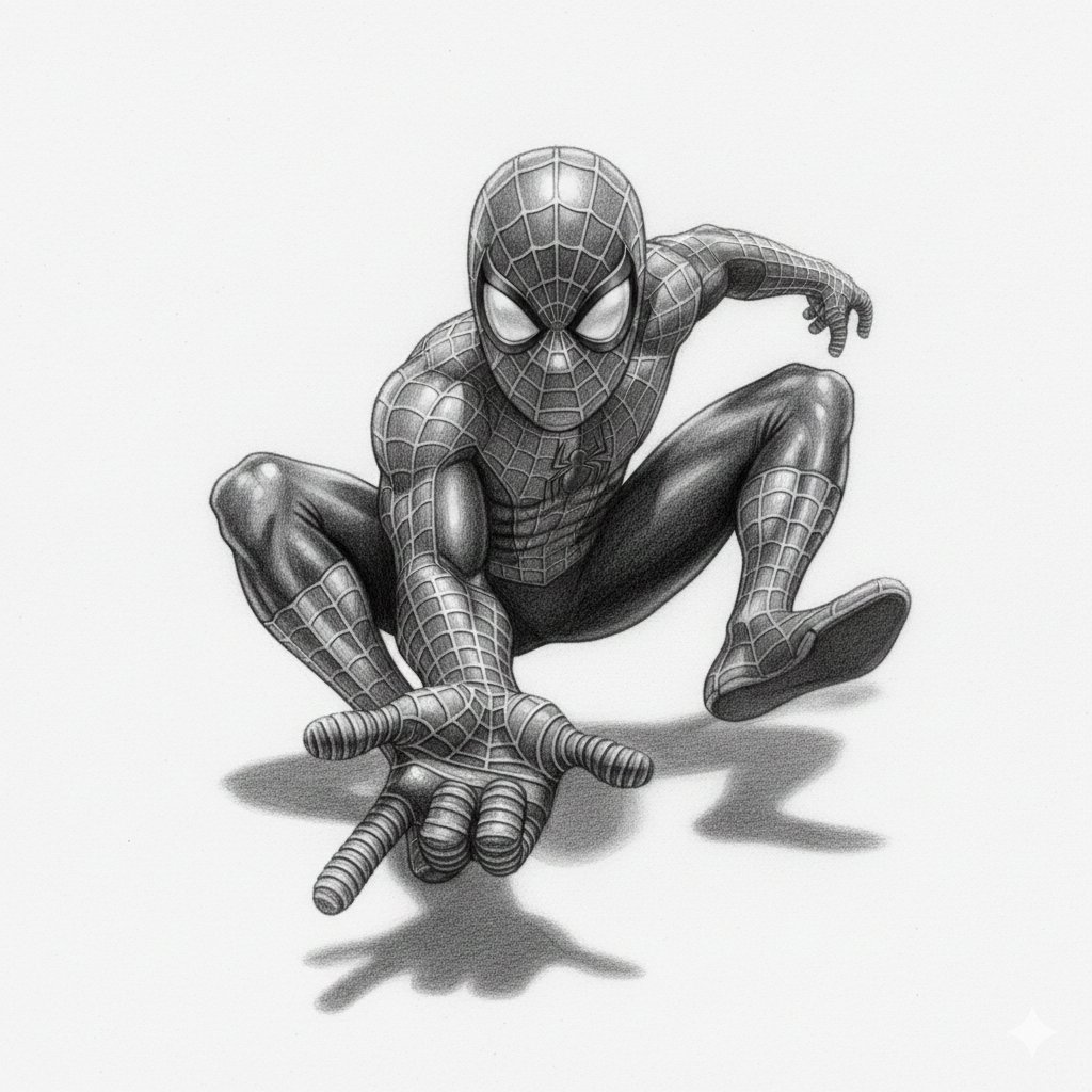 Nano Banana prompt for 3D pencil sketch example 2