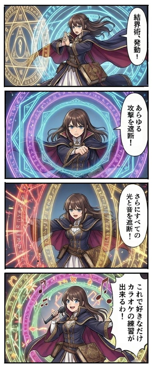 Magic Barrier Technique Drawing Test AI image template preview