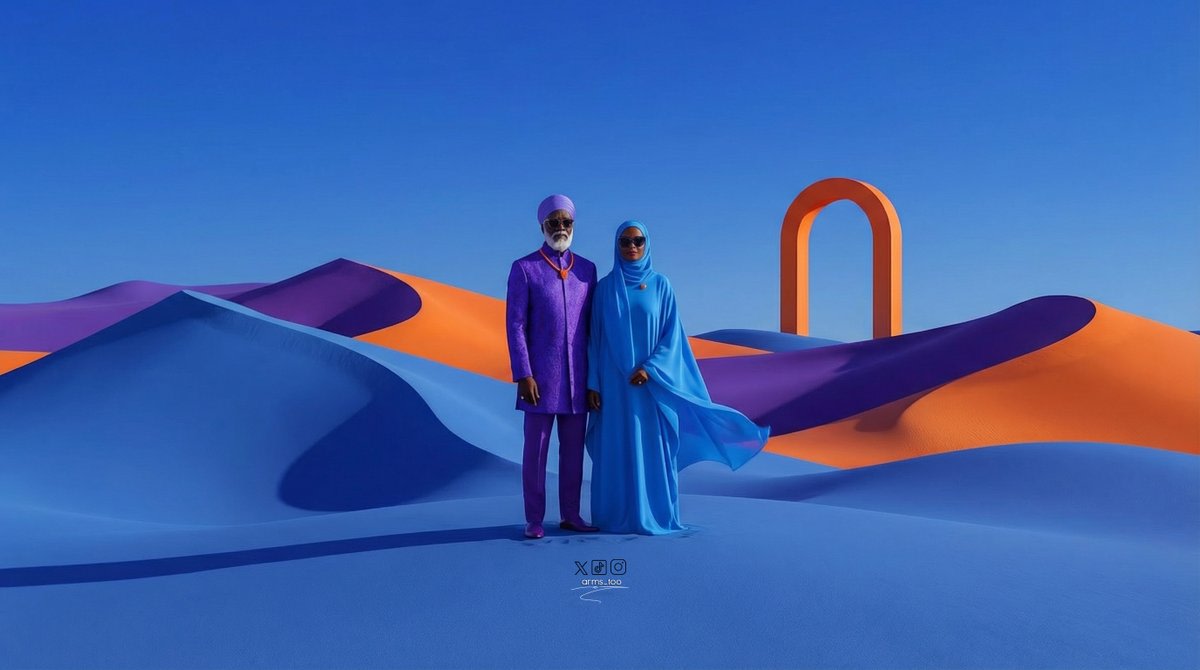 Afrofuturist Fine Art Fashion Prompt AI image template preview
