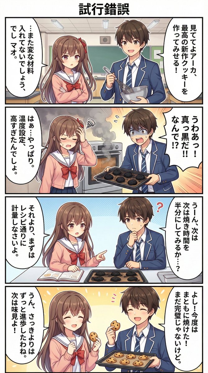 AI Manga Theme: Trial and Error AI image template preview