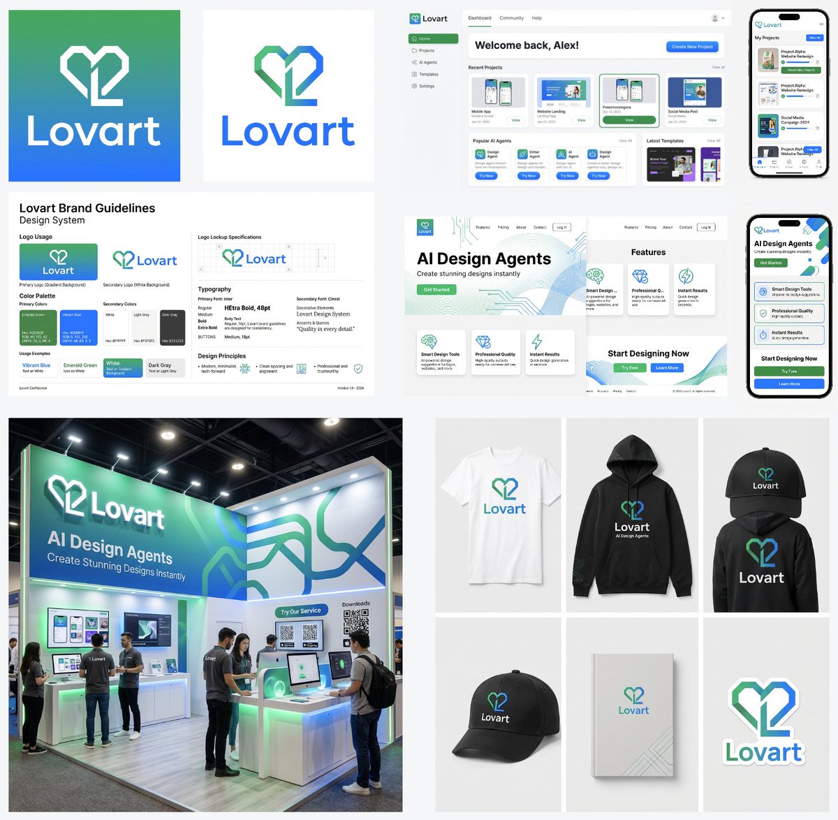 Multi-Step Design Generation Prompts for 'Lovart' Brand AI image template preview
