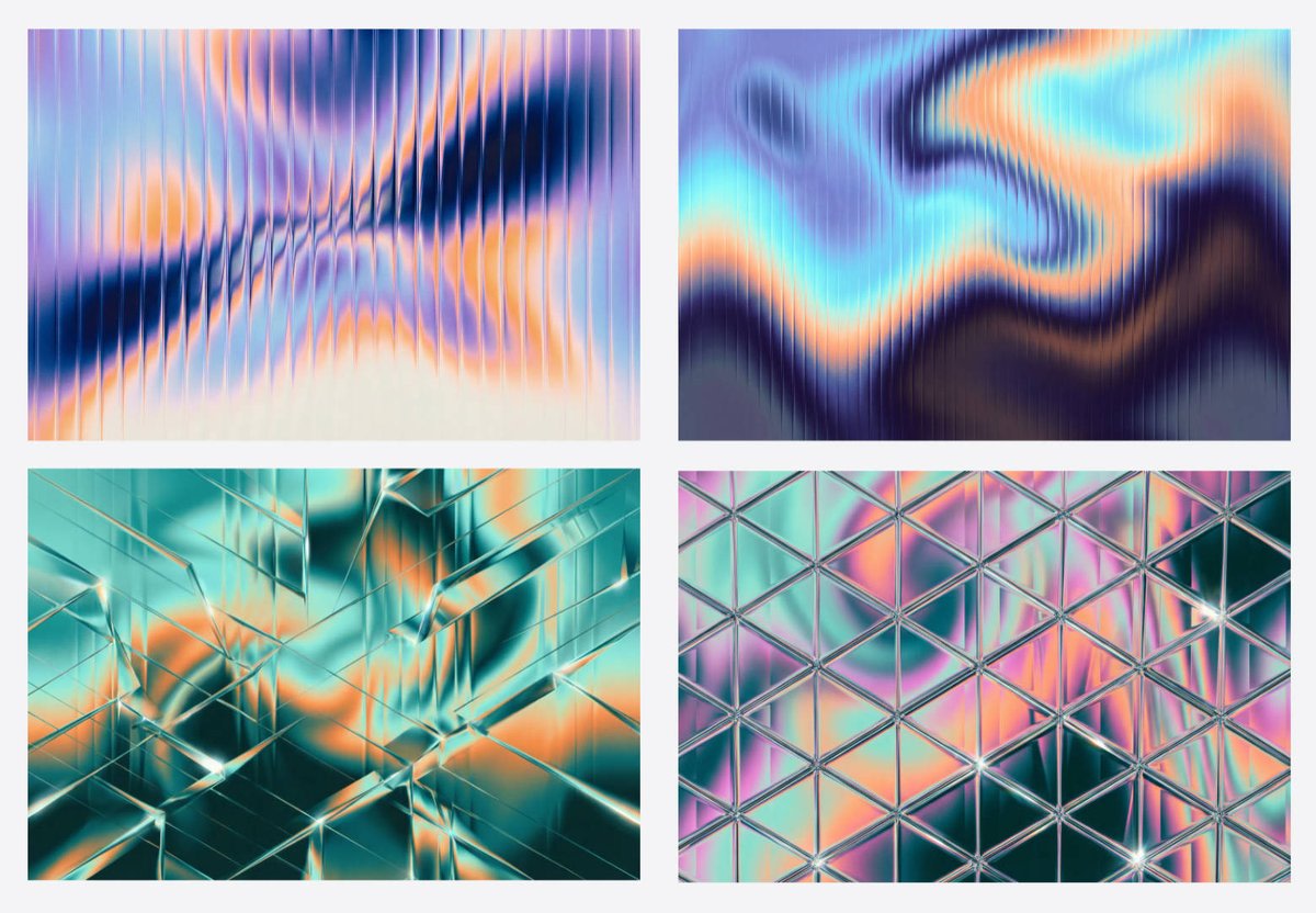 Generating Fractal Glass Gradient Images with Nano Banana Pro AI image template preview