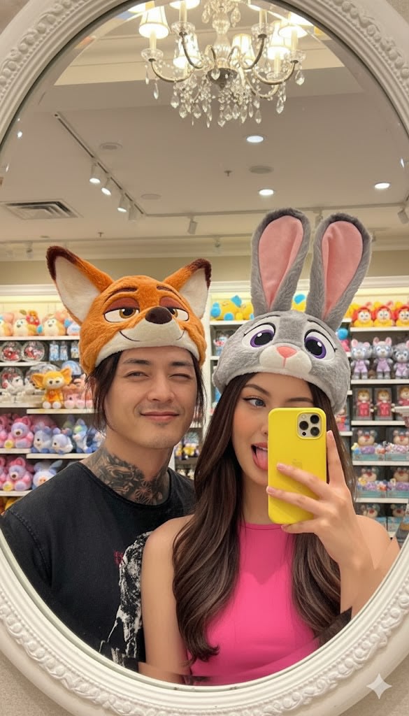 Zootropolis Couple Mirror Selfie Prompt example 4