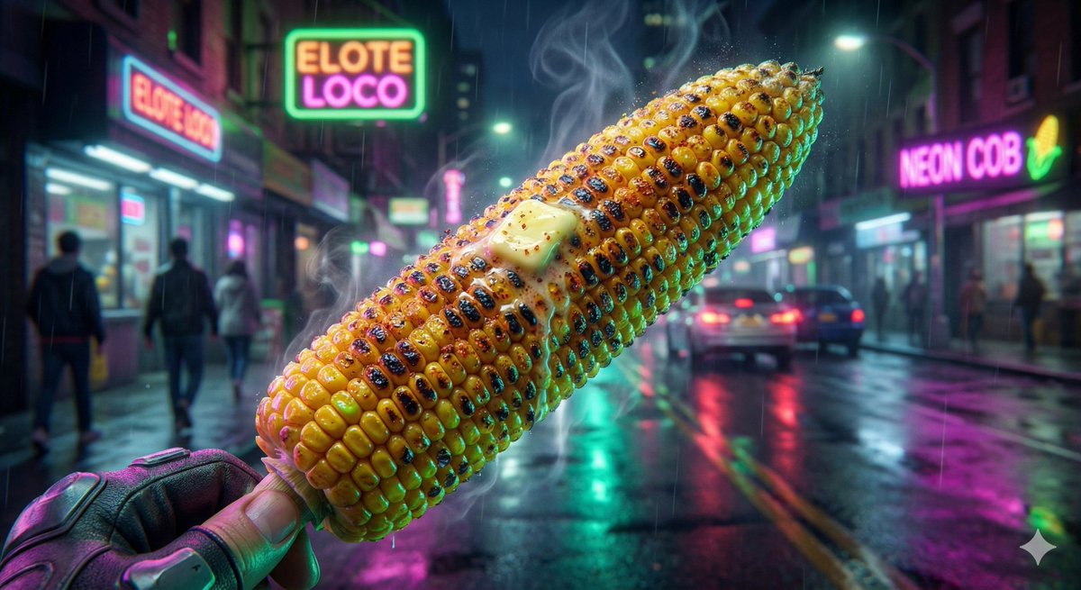 Cyberpunk Neon Street Food Advertisement Prompt AI image template preview