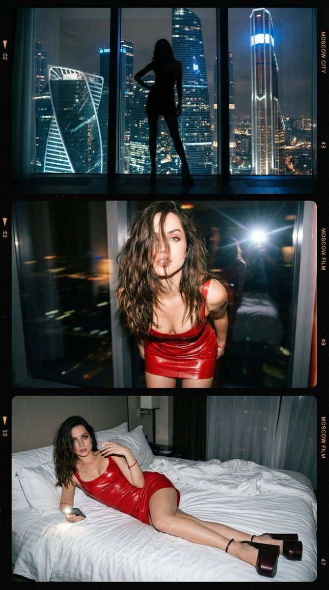 Ana de Armas Nightlife Collage AI image template preview