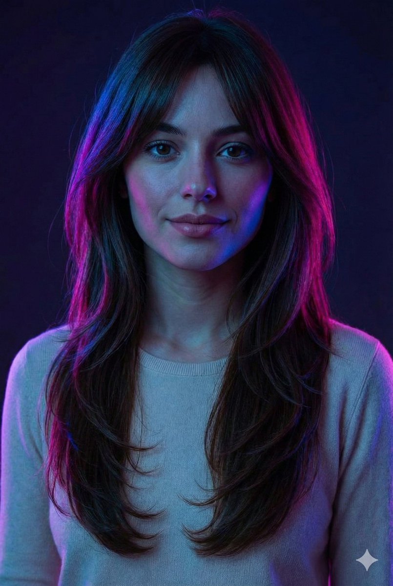 Neon Accent Lighting Portrait Prompt (Image Reference) AI image template preview