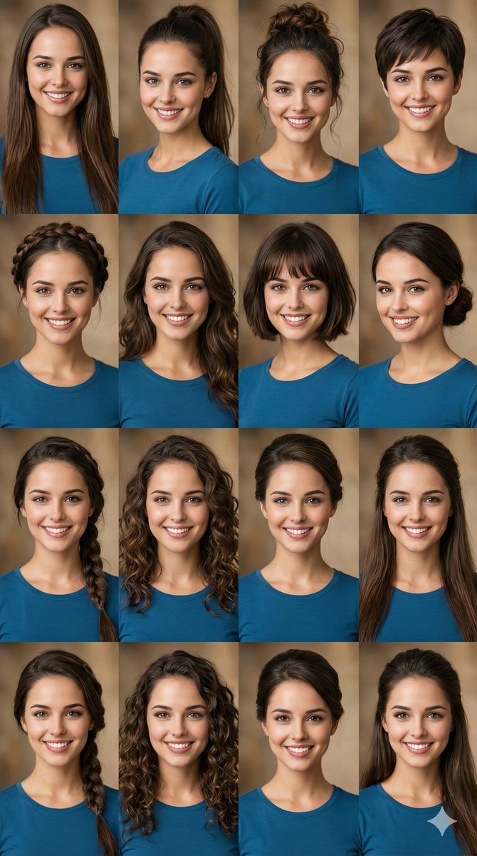 Hairstyle Photo Collage Prompt AI image template preview