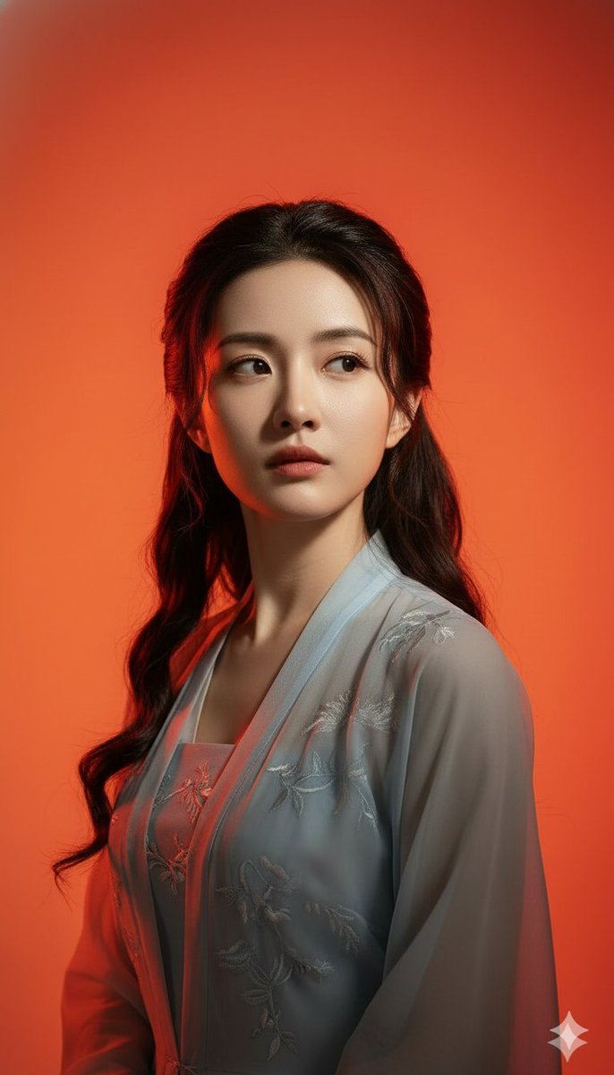 Heroic Dramatic Studio Portrait Prompt (Chinese Style) AI image template preview