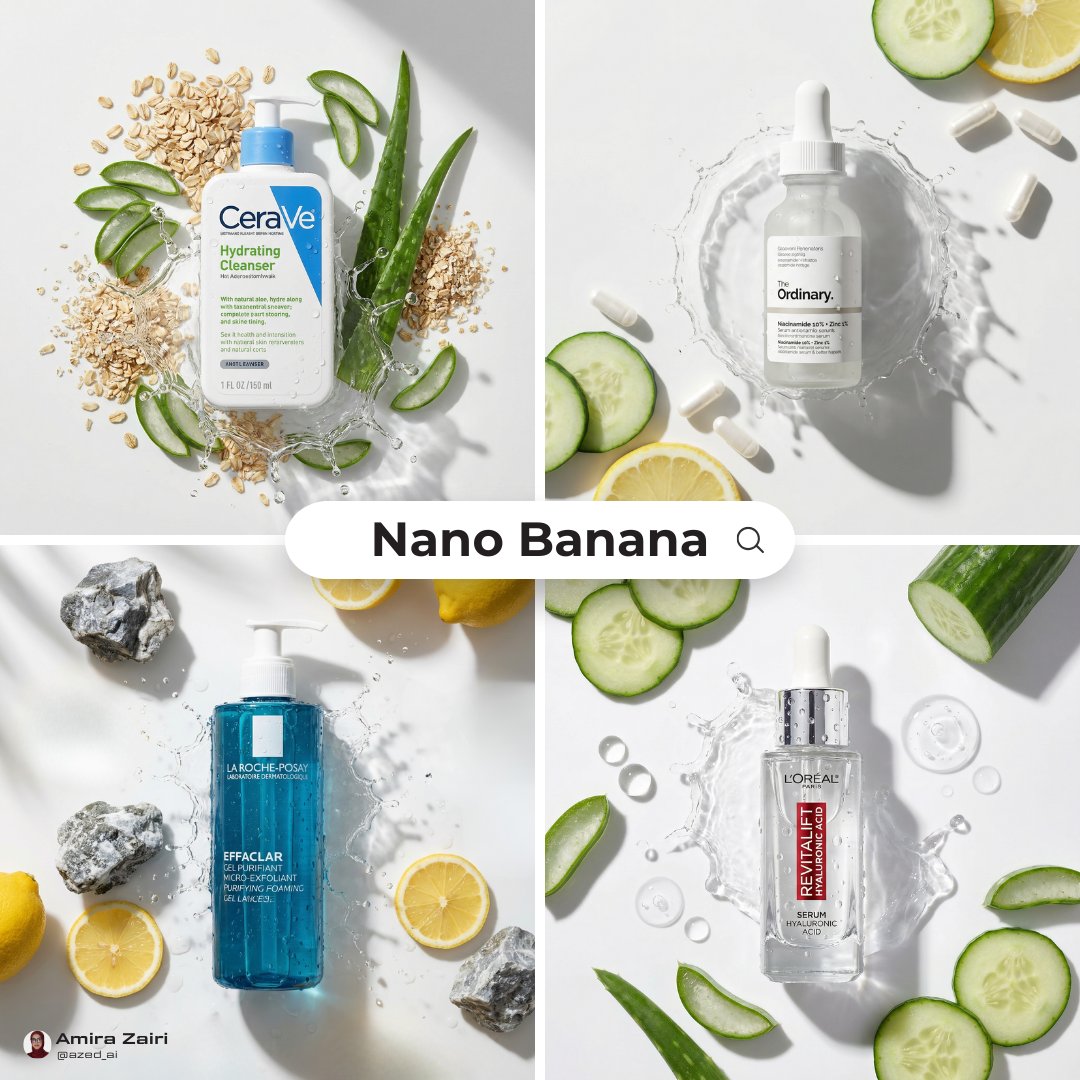 High-End Skincare Advertising Prompt AI image template preview