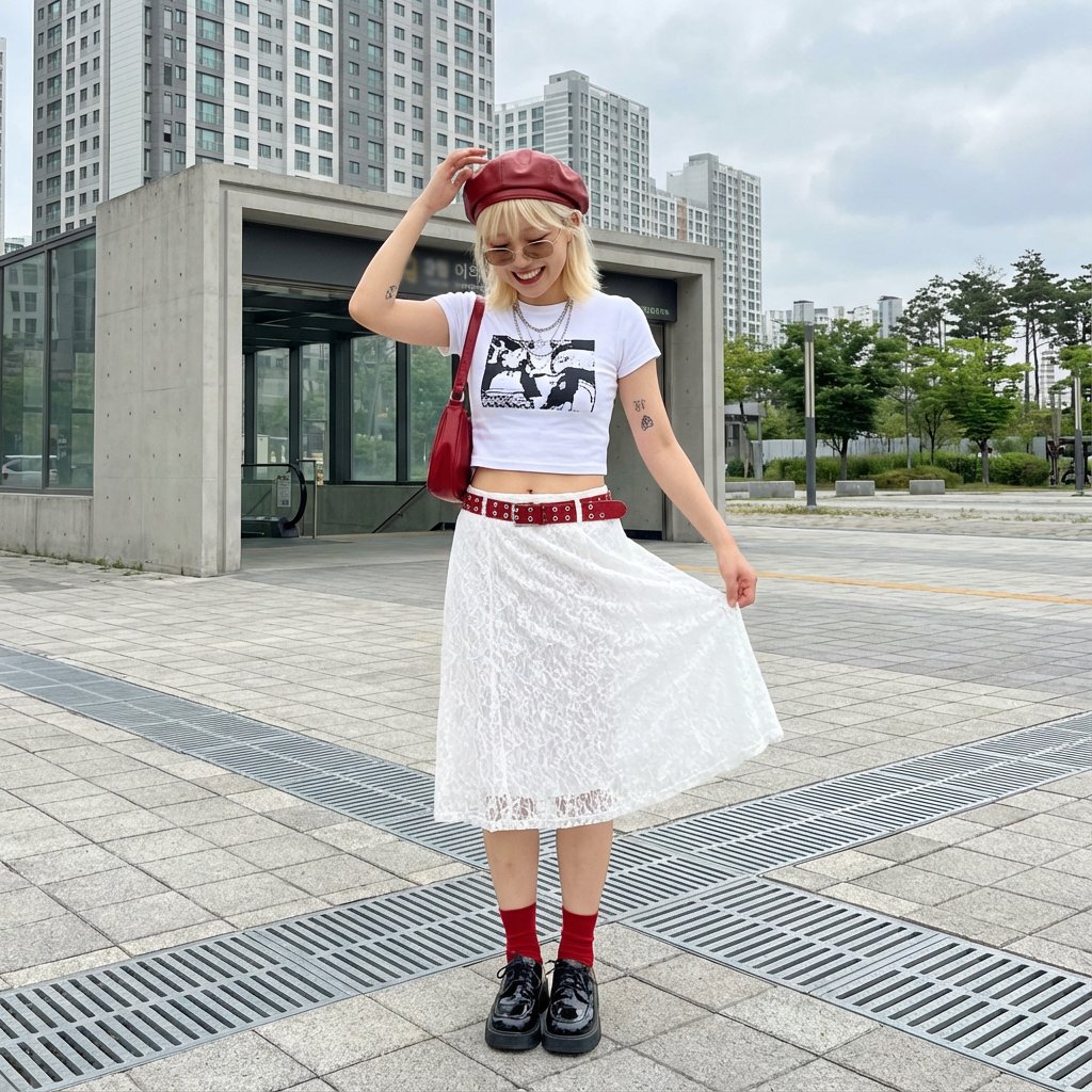 Street Style Fashion Photography Prompt AI image template preview