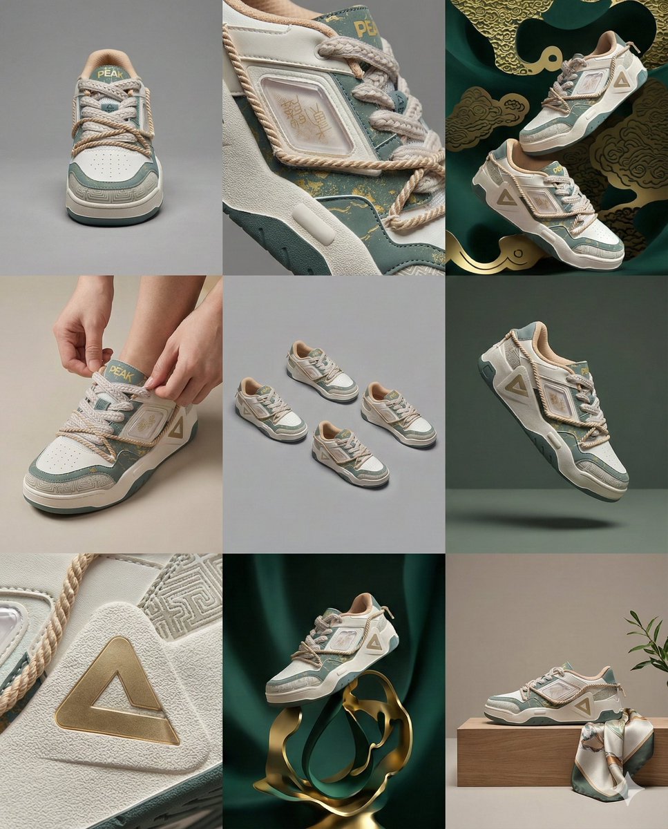 3x3 Visual Storyboard for Product Branding AI image template preview
