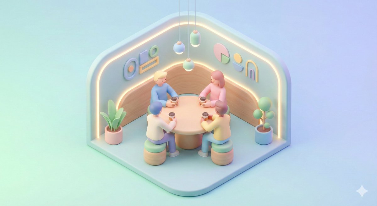 Minimal Isometric 3D Perspective AI image template preview