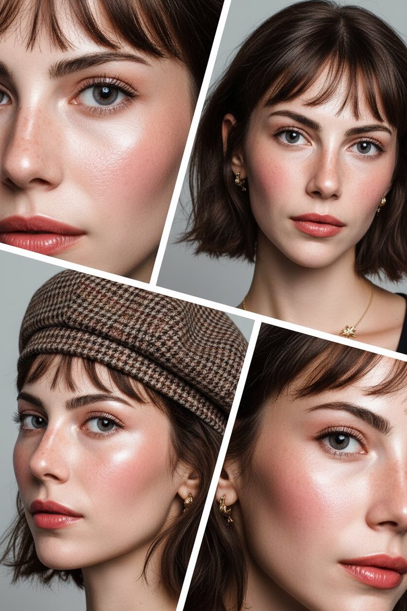 Doll-like Beauty Editorial Collage Prompt (Indonesian) AI image template preview