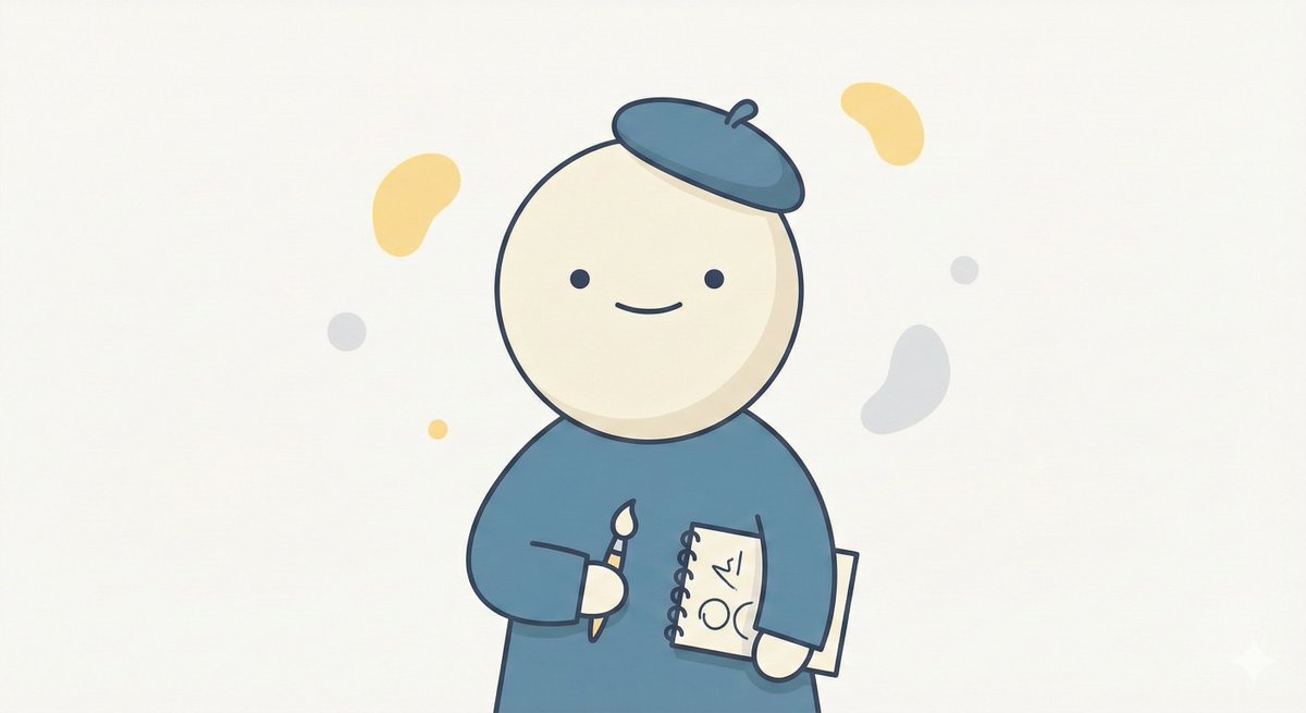 Minimal Character Illustration Template AI image template preview