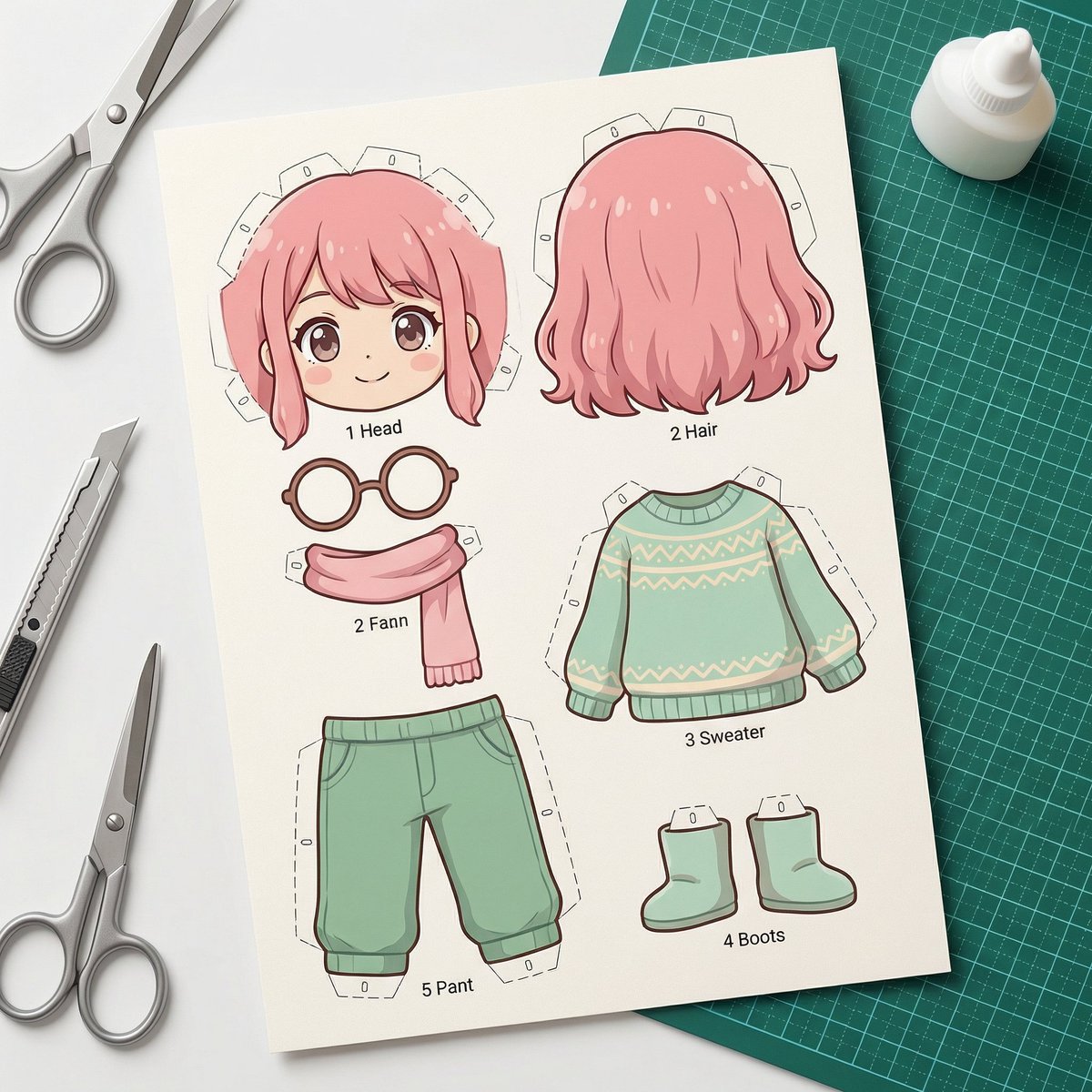 Image-to-SD Papercraft Conversion Prompt AI image template preview