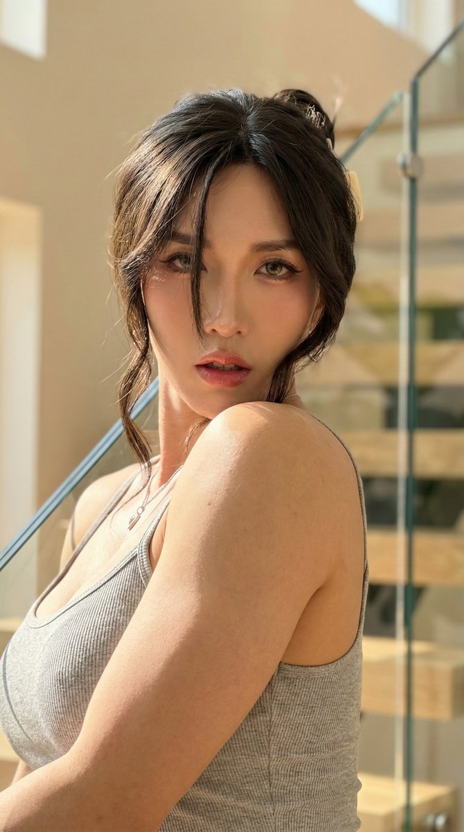 Intimate Close-Up Lifestyle Portrait Prompt AI image template preview