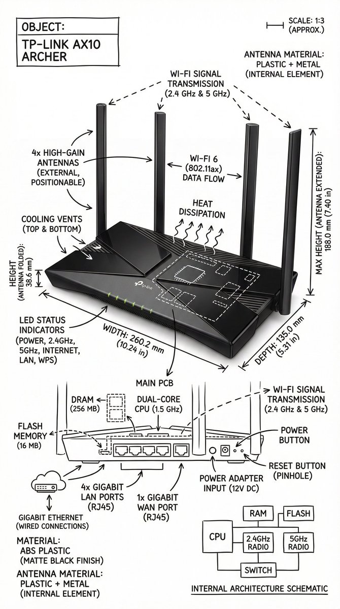 Infographic Image with Technical Annotation Overlay AI image template preview
