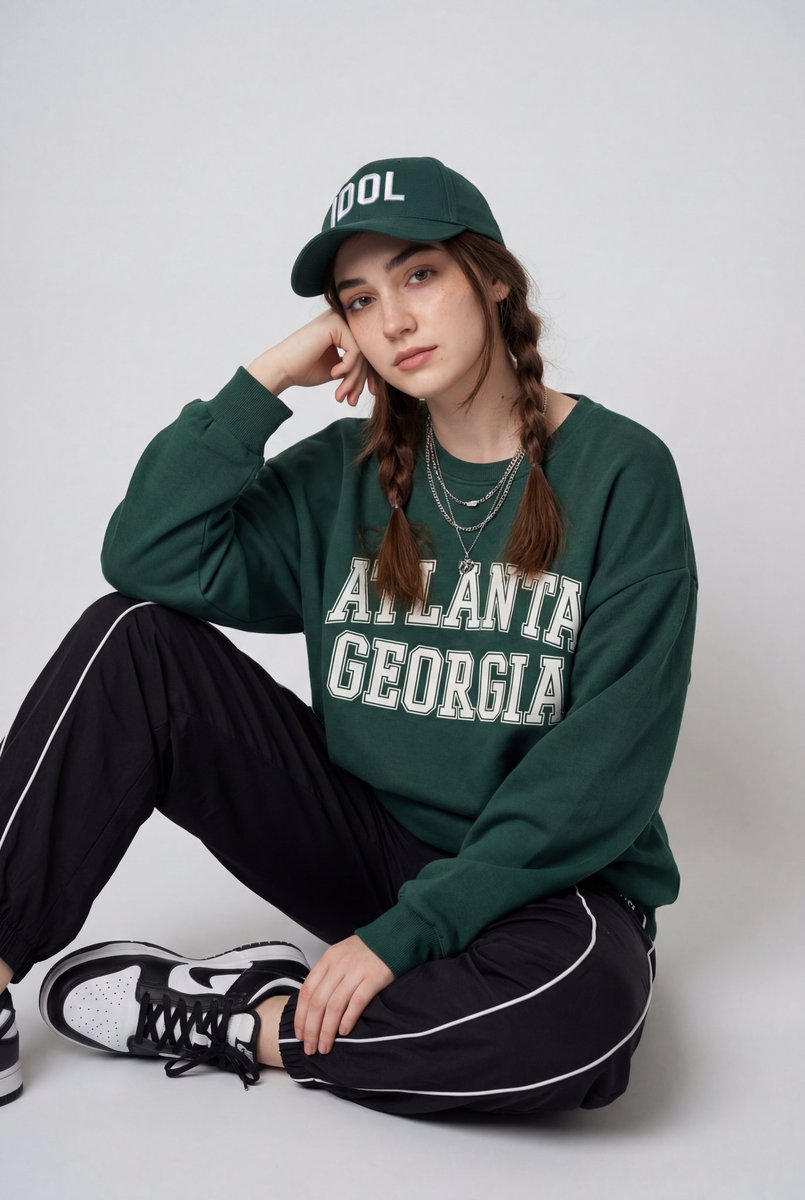 Streetwear Fashion Editorial Studio Portrait Prompt AI image template preview