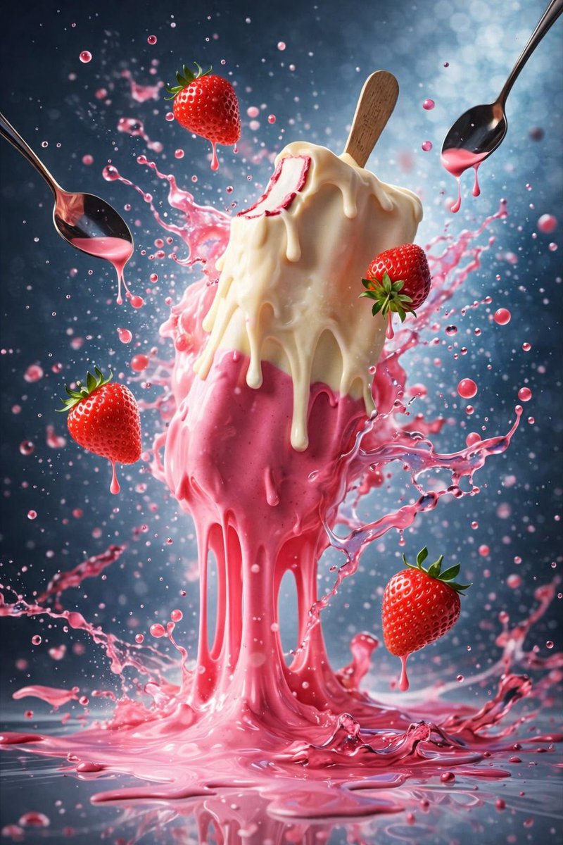 Hyper-Realistic Ice Cream Dessert Photography Prompt AI image template preview