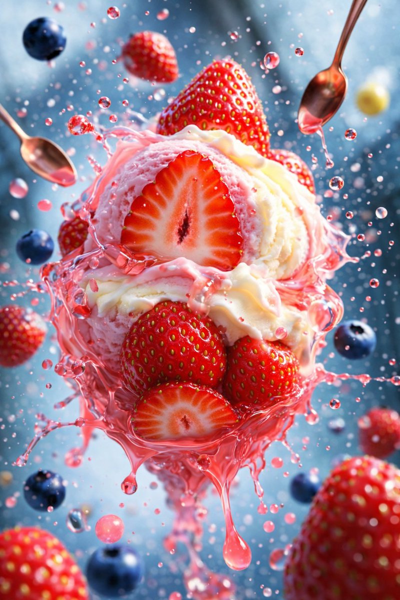 Hyper-Realistic Ice Cream Dessert Photography Prompt example 2
