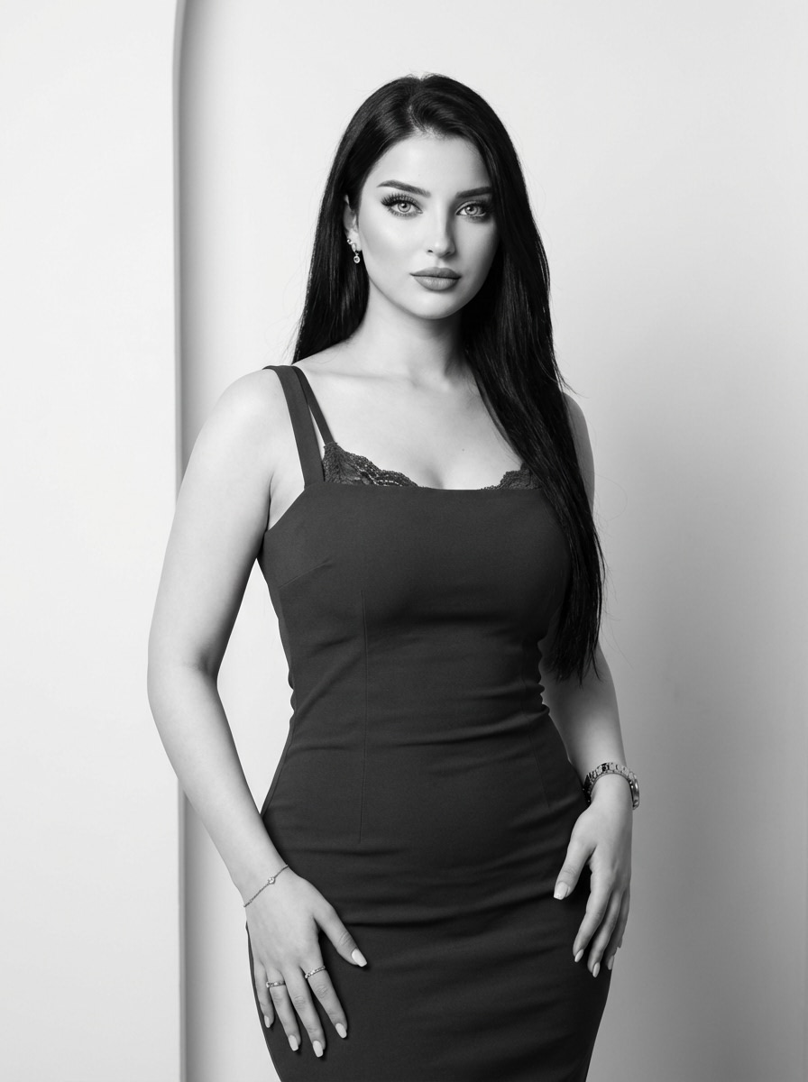 Classic Monochrome Portrait Style AI image template preview