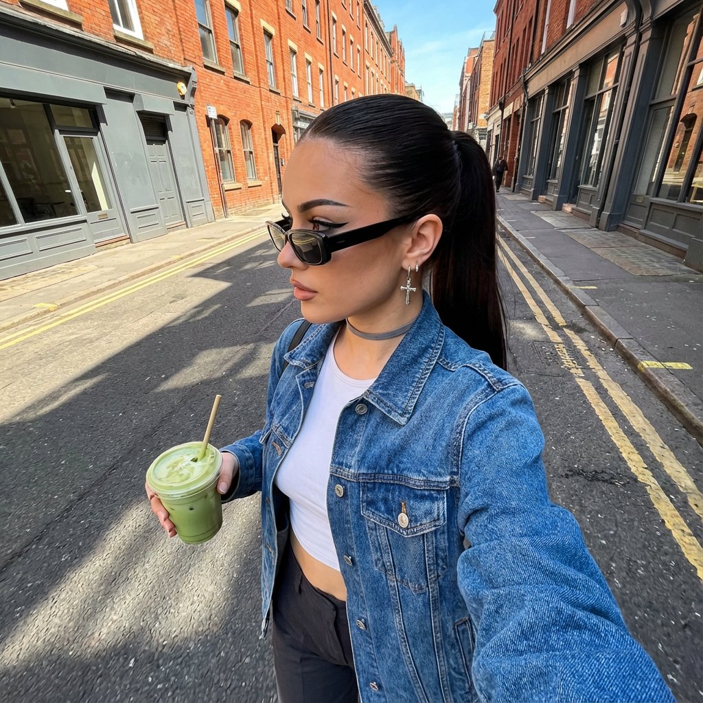 Urban Street Fashion Portrait Prompt AI image template preview