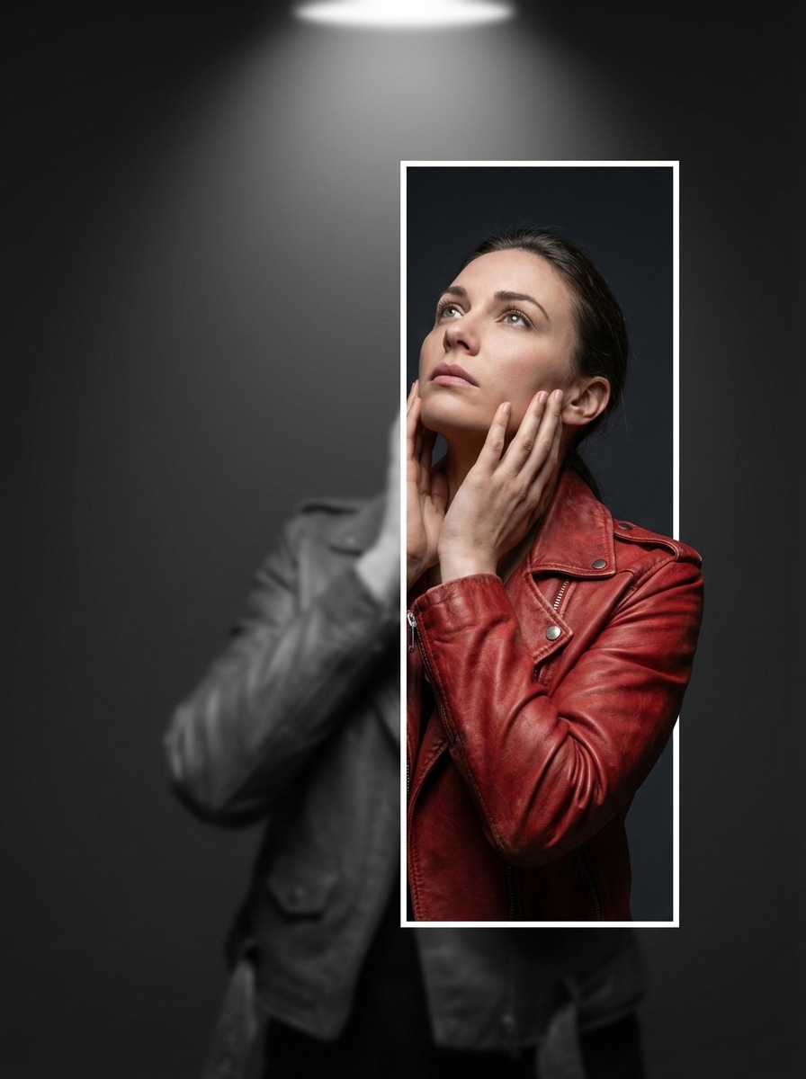 3D Breaking Frame Portrait Prompt AI image template preview