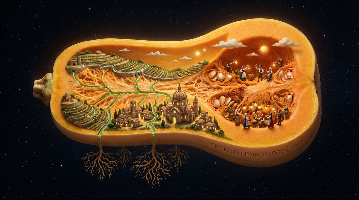 Surreal Agricultural Civilization Inside a Fruit Prompt AI image template preview