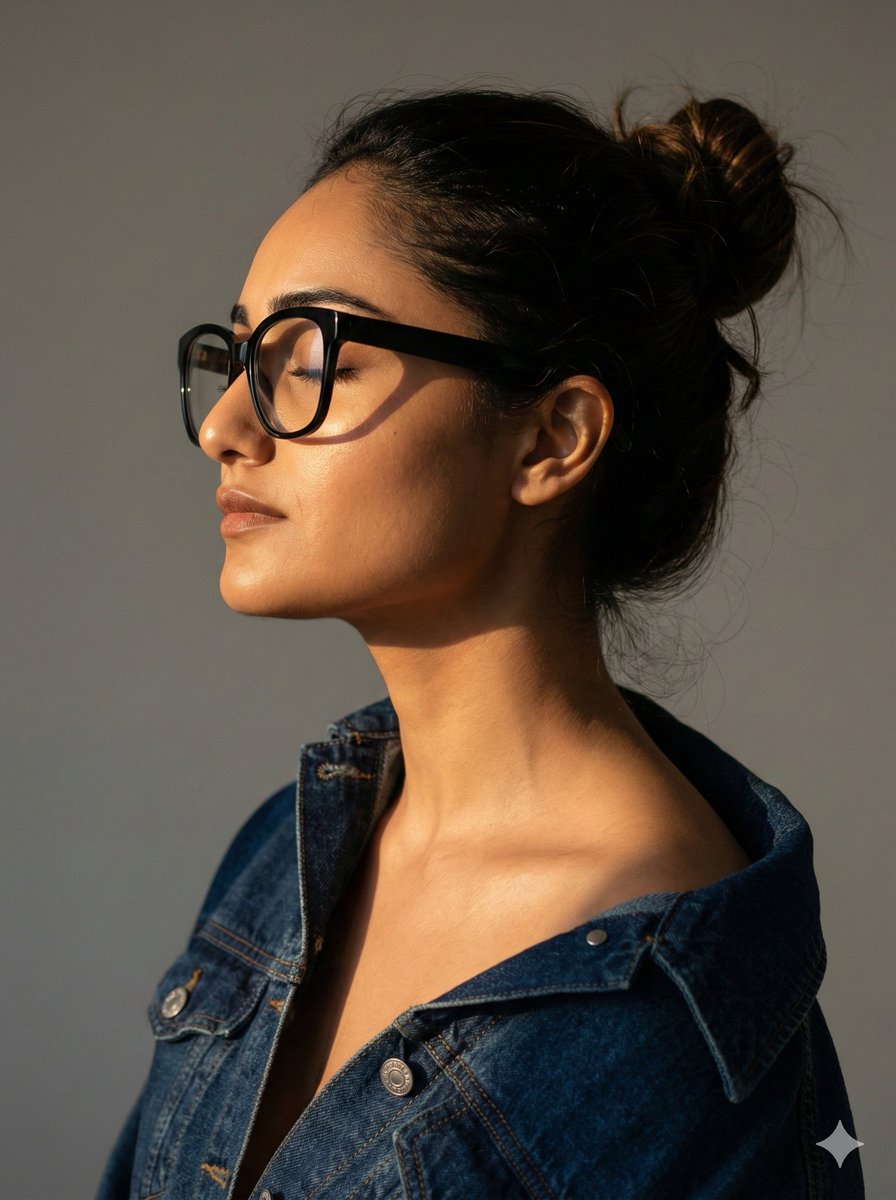 Cinematic Profile Portrait with Identity Preservation AI image template preview