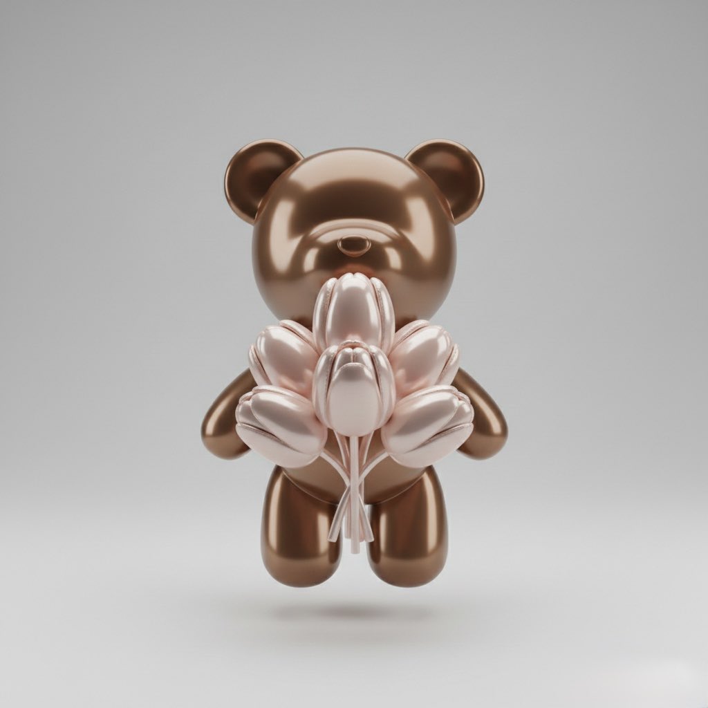 Ultra-Realistic 3D Inflatable Object Render AI image template preview