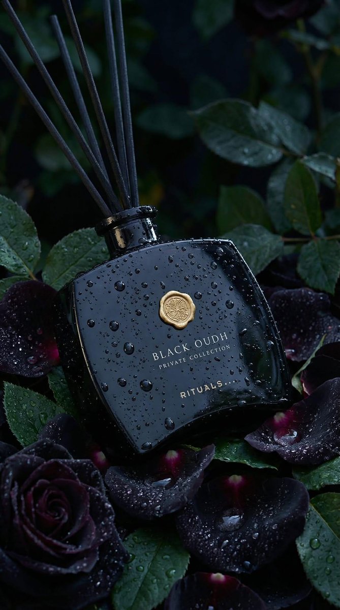 Luxury Product Photography: Black Oudh Diffuser AI image template preview
