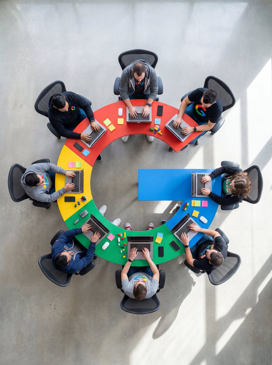 Top-Down Flat Lay of Custom-Shaped Conference Table (Duplicate) AI image template preview