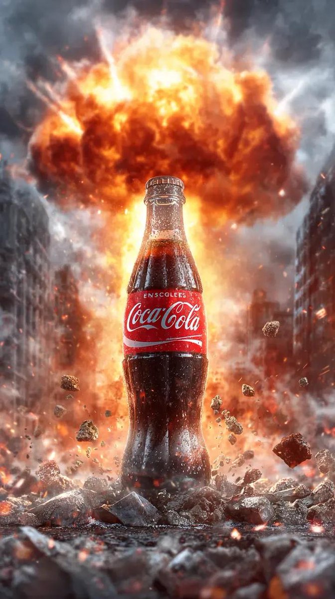 Cinematic Action Poster with Exploding Product Shot AI image template preview