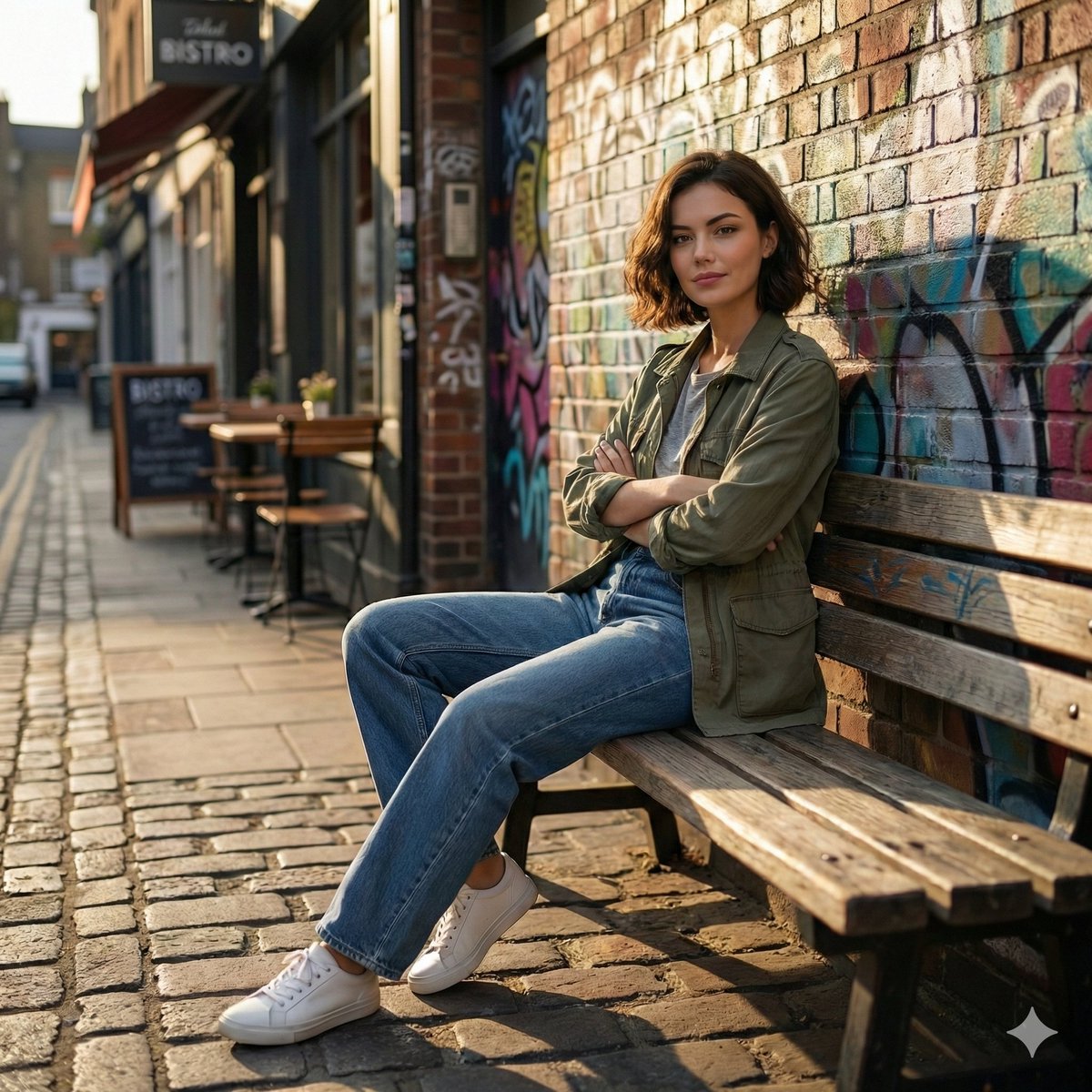 Cinematic Urban Street Scene Prompt AI image template preview