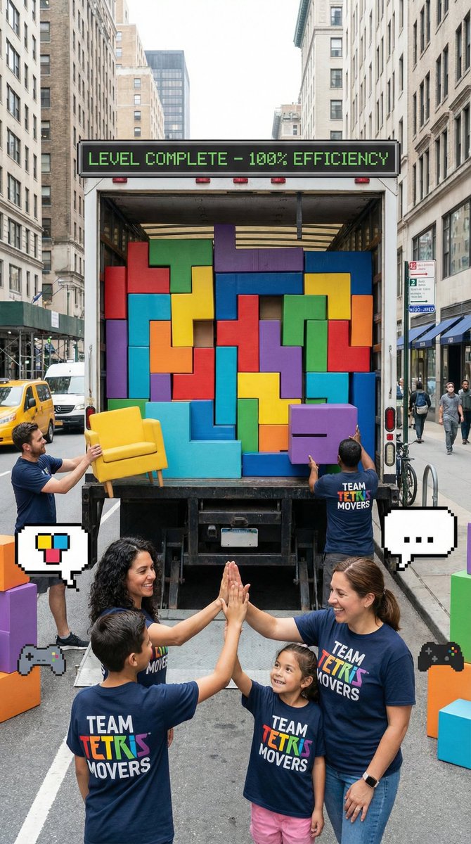 Tetris Home Organization Humor Prompt example 2