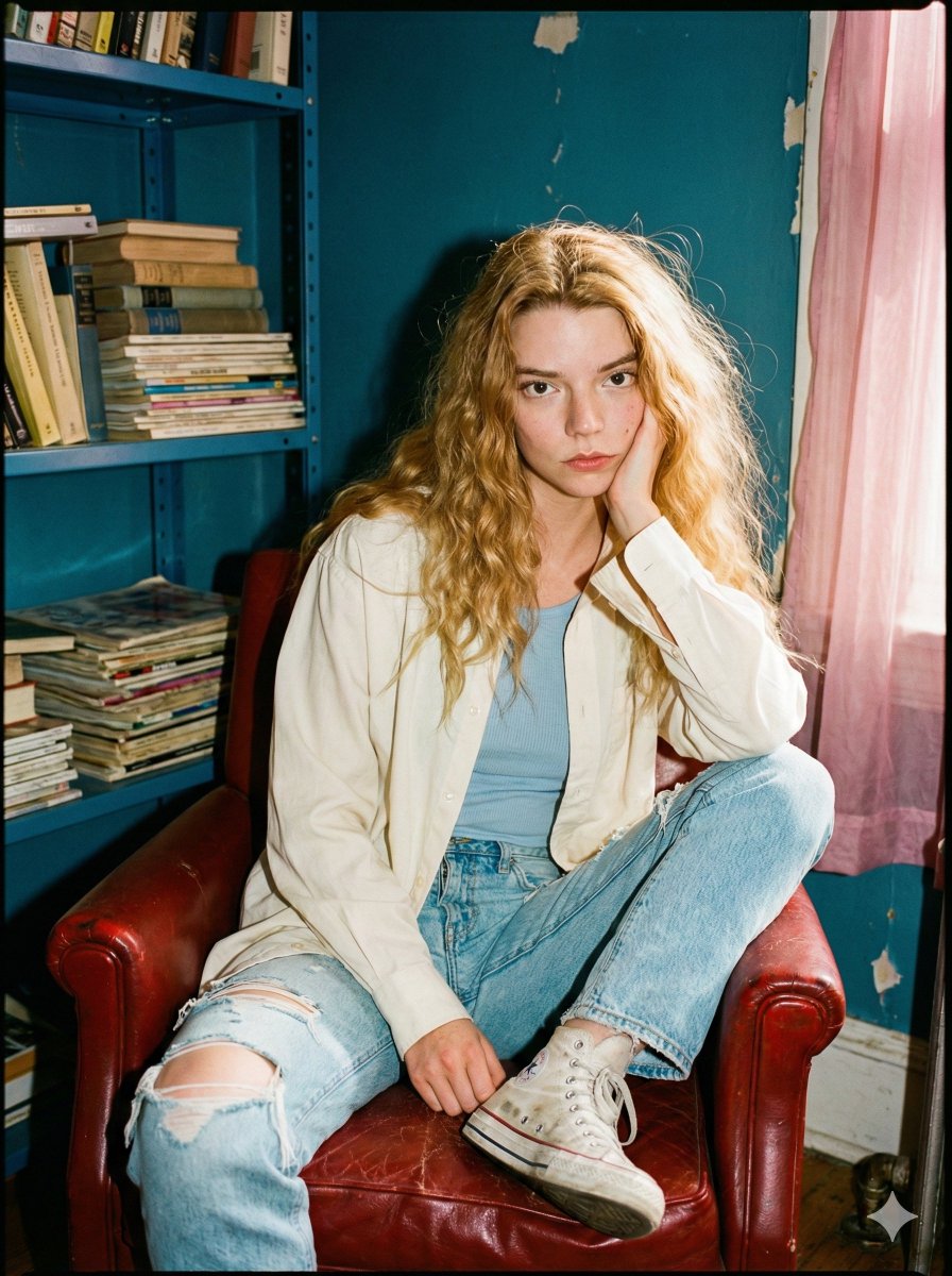 Raw street photography portrait with film aesthetic example 3