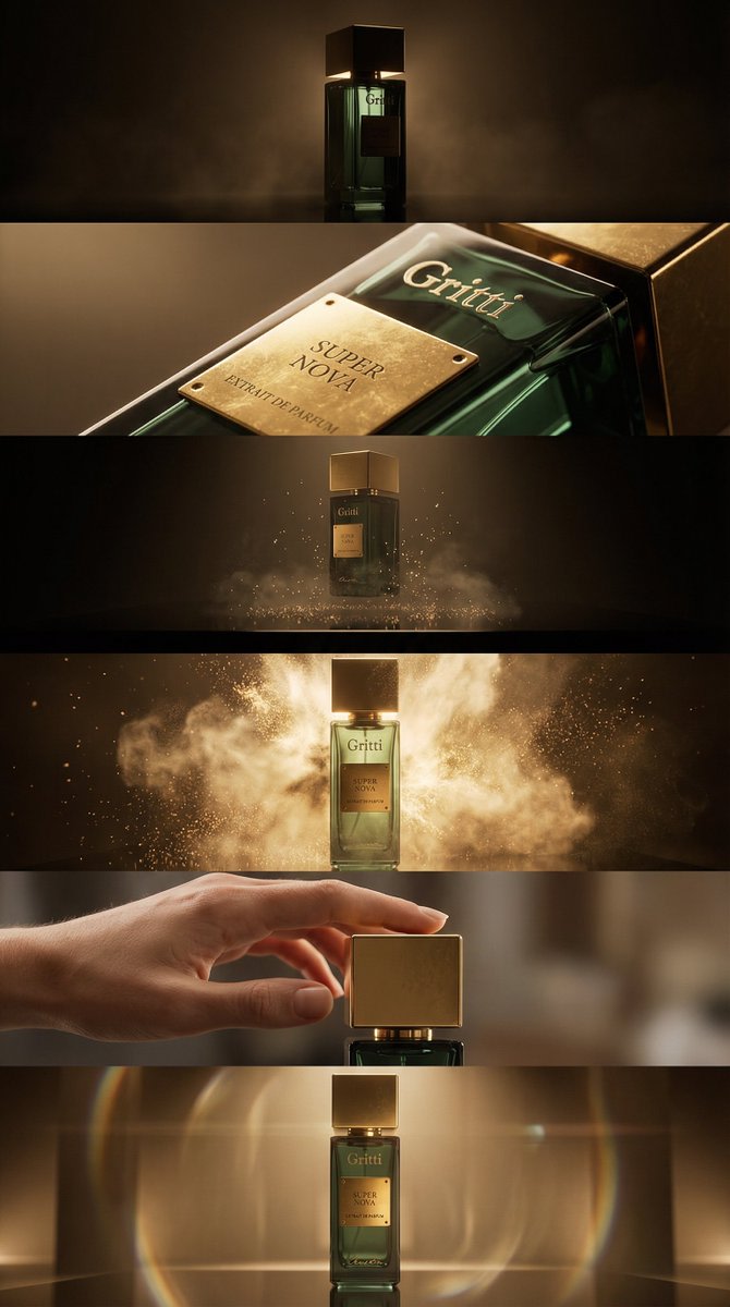 Luxury Product Reveal Cinematic Sequence Prompt AI image template preview