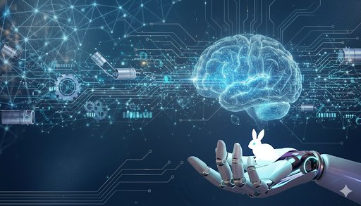 Physical AI Art with Rabbit Logo AI image template preview
