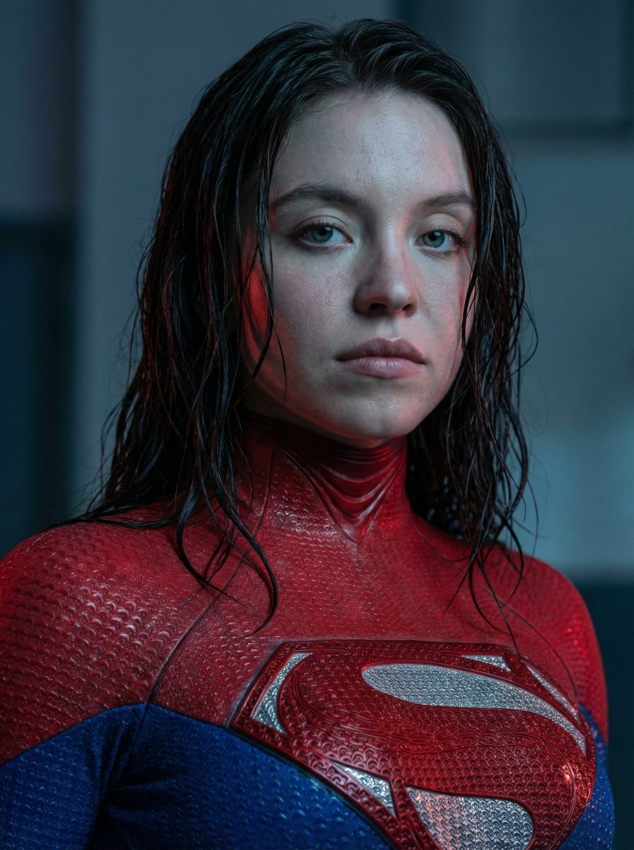 Ultra-Realistic Cinematic Female Superhero Portrait AI image template preview