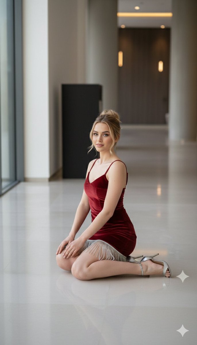 8K Ultra-High Definition Editorial Portrait in Ruby Red Velvet example 2