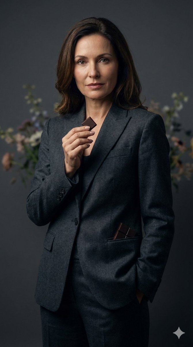Luxury Editorial Portrait of Mature Woman Prompt AI image template preview