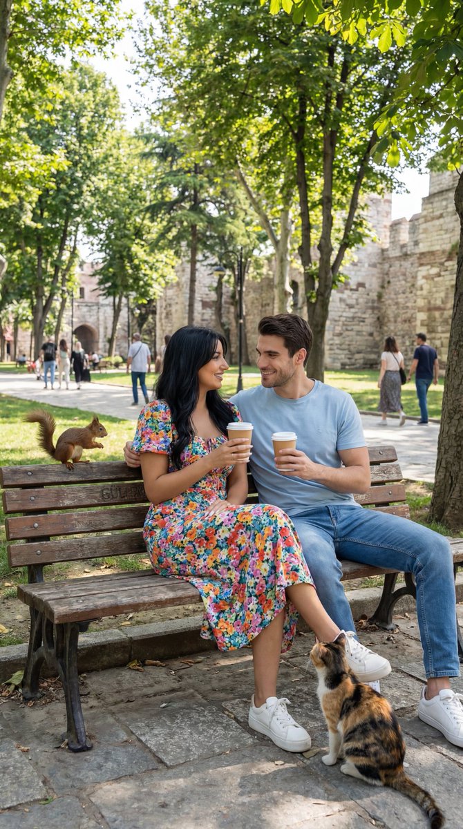 Ultra-Photoreal Candid Street Romance Prompt AI image template preview