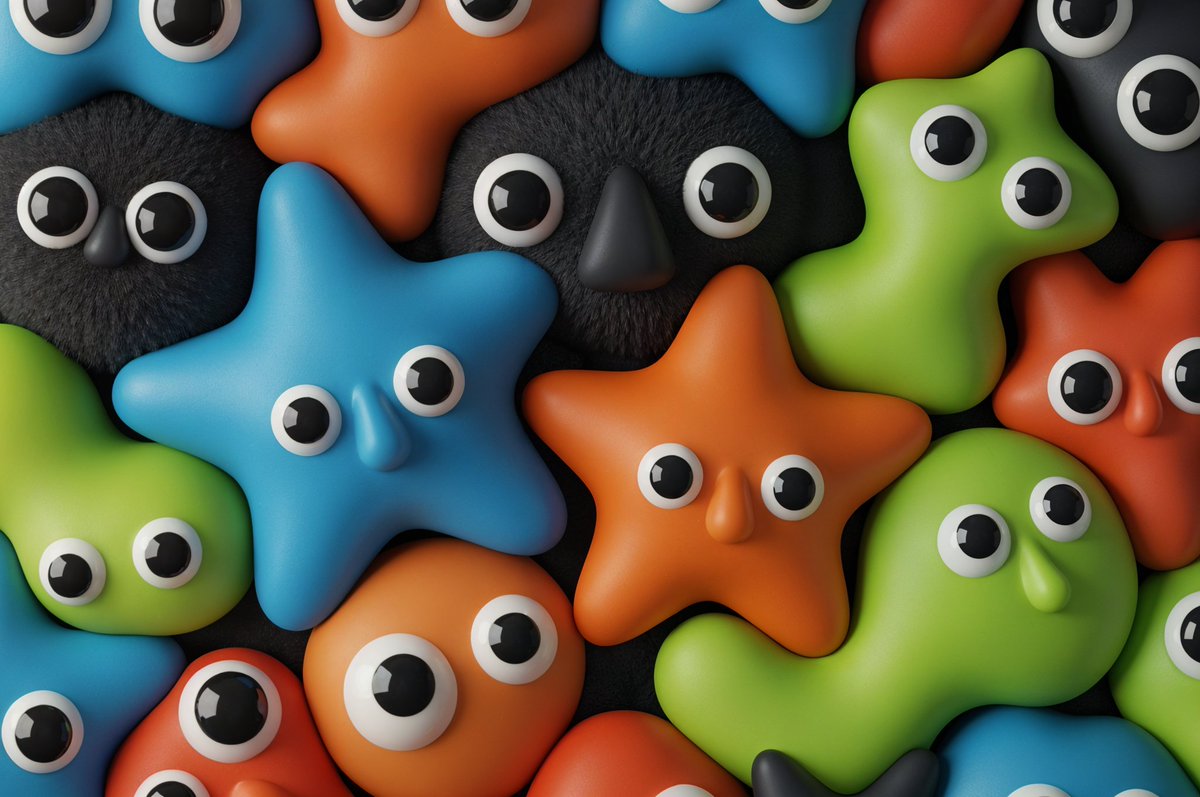 Neo-Skeuomorphism Crowd Scene Prompt AI image template preview