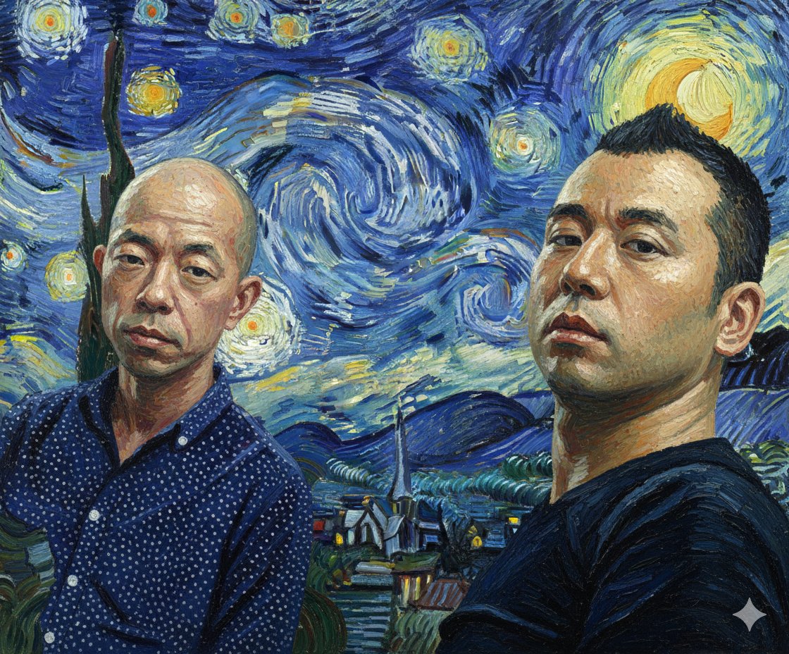 Image Style Transfer Prompt: Viking to Van Gogh's 'Starry Night' Style AI image template preview