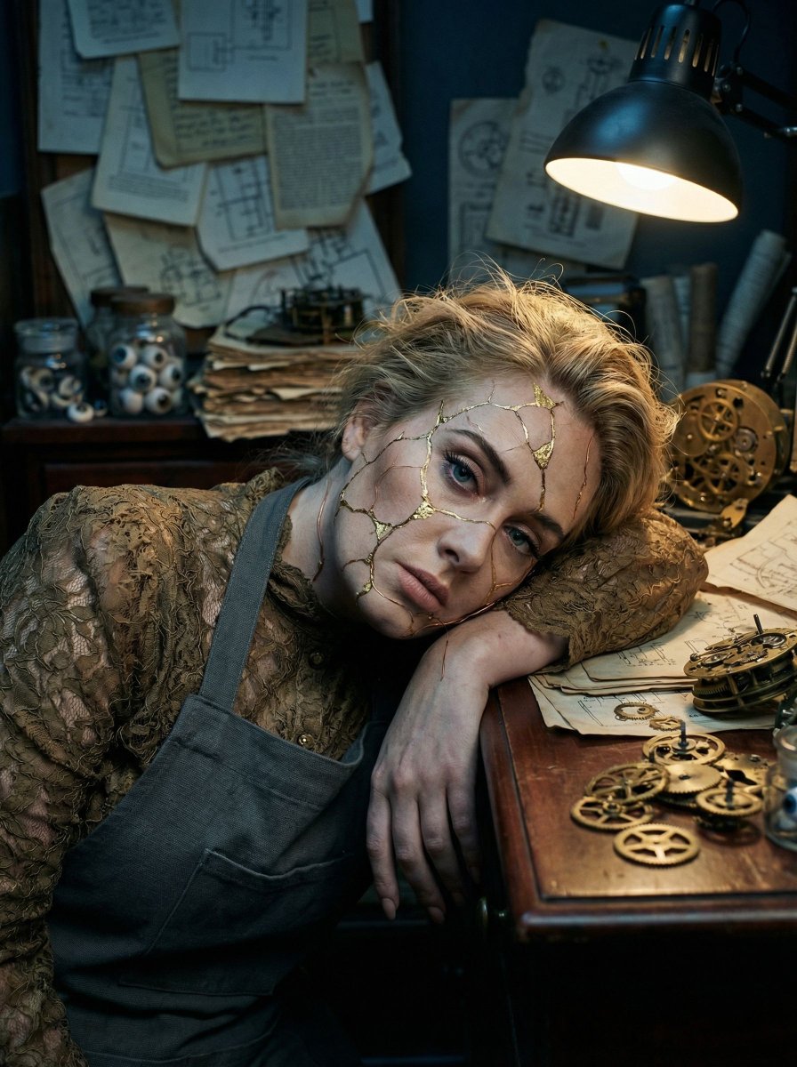 Surreal Kintsugi Portrait in an Automaton Workshop example 1