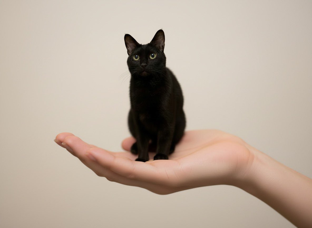 Miniature Pet on Palm Prompt for Image Generation AI image template preview