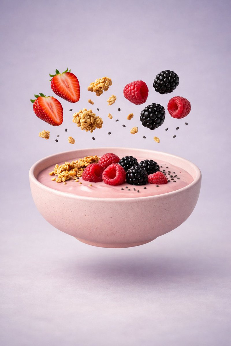Hyper-Realistic Smoothie Bowl Advertising example 3
