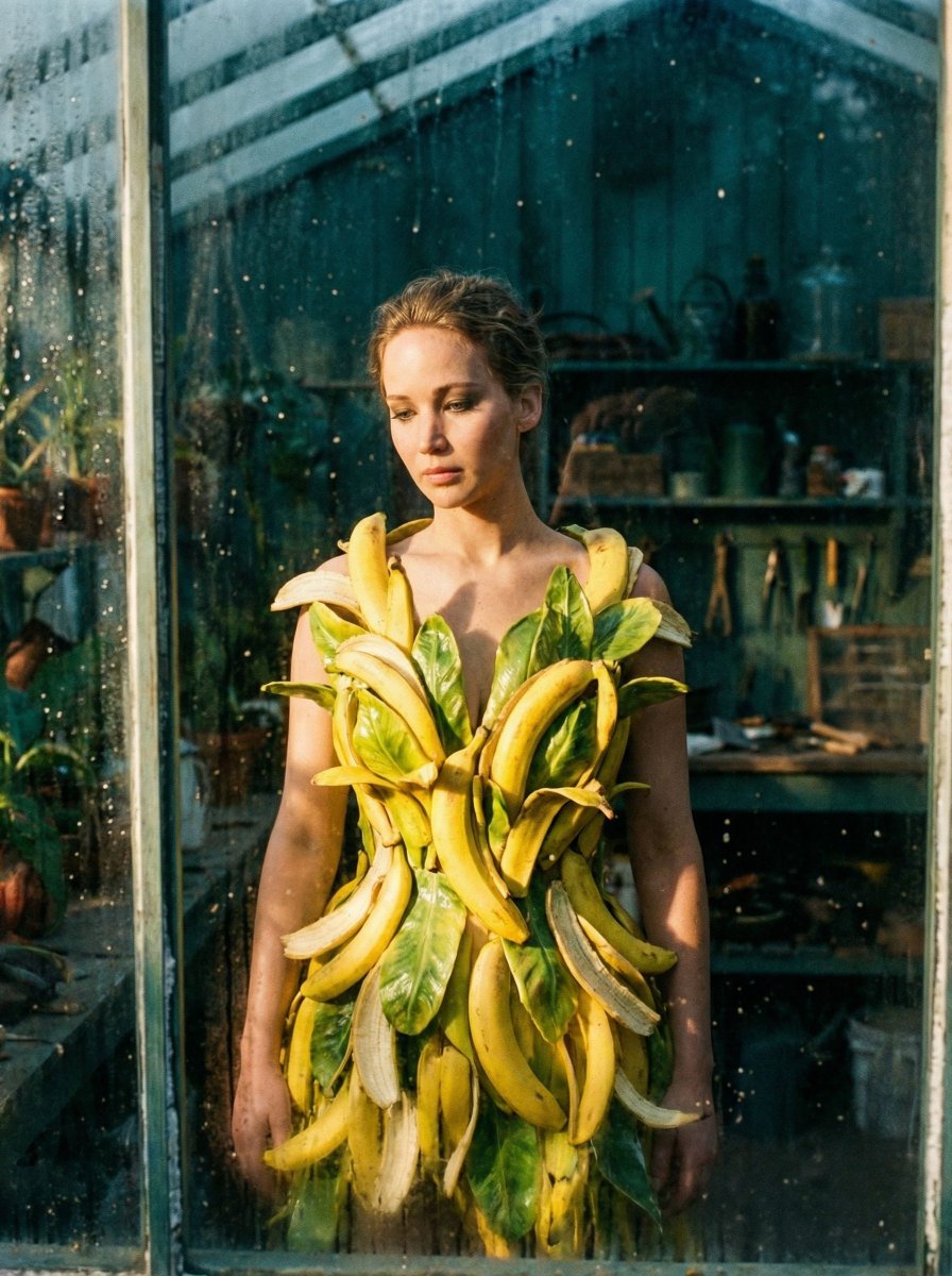 Tropical Melancholy Laboratory Surreal Portrait AI image template preview